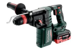 KH18LTXBL28Q- Martello combinato a batteria METABO 18V 2x5.5Ah LiHD; Caricabatteria ASC 145; metaBOX 165 L; con mandrino a cambio rapido Metabo Q. (completo di batterie)
